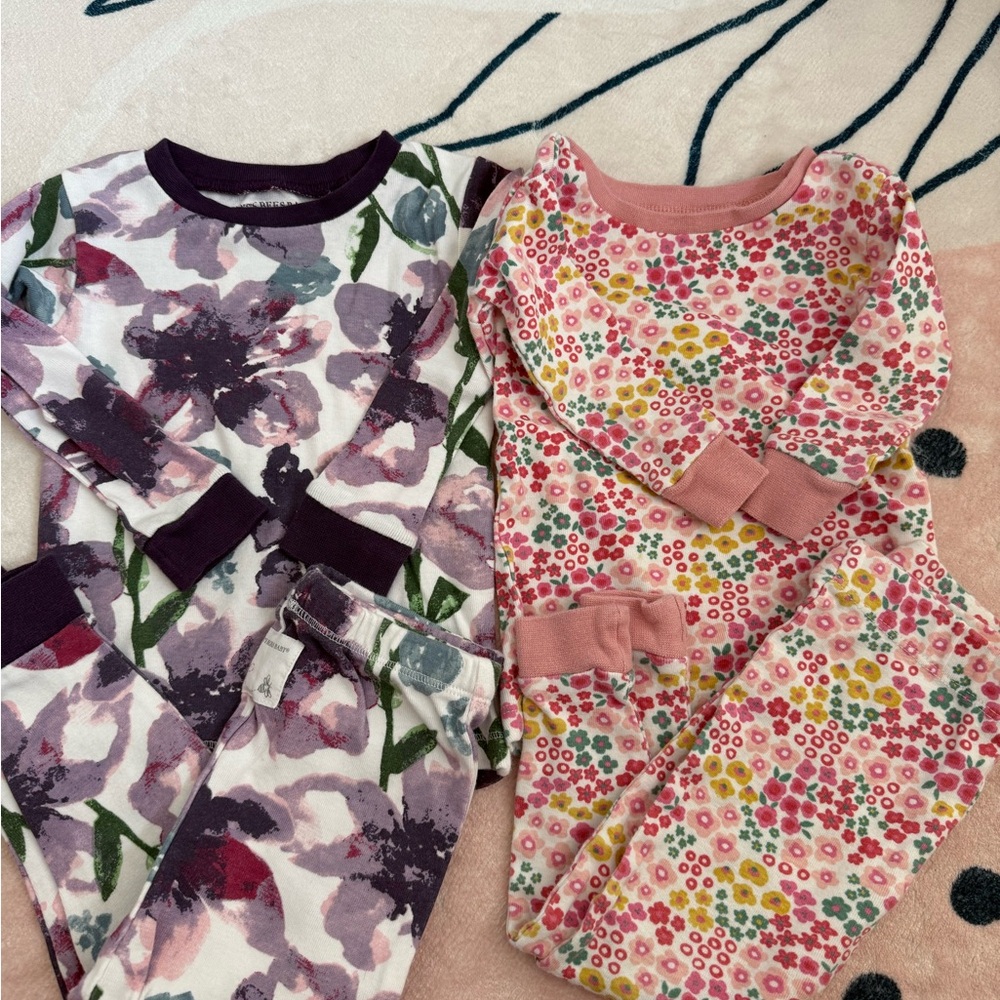 Burt's Bees & Hones Baby Floral Pajama Sets